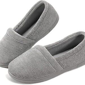 Women's Chenille Memory Foam Loafer House Slippers Rubber Sole Comfort